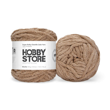 Super Bulky Chenille Cake Yarn by Hobby Store - Mocha 69114