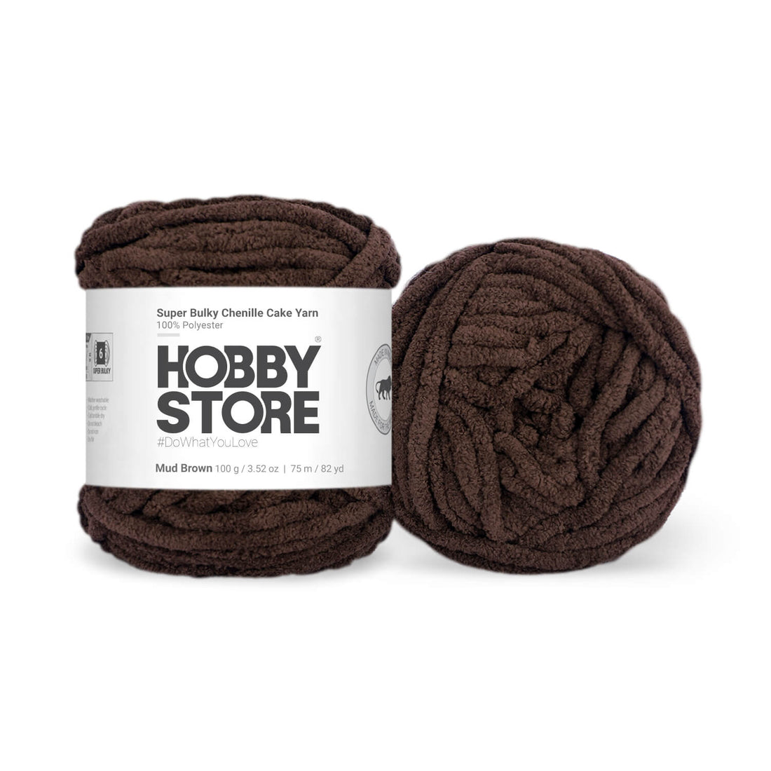 Super Bulky Chenille Yarn by Hobby Store - Mud Brown 59157