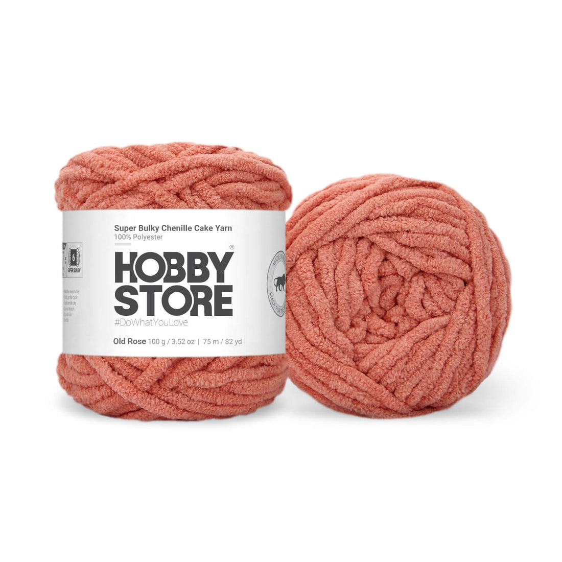 Super Bulky Chenille Cake Yarn by Hobby Store - Old Rose 69116