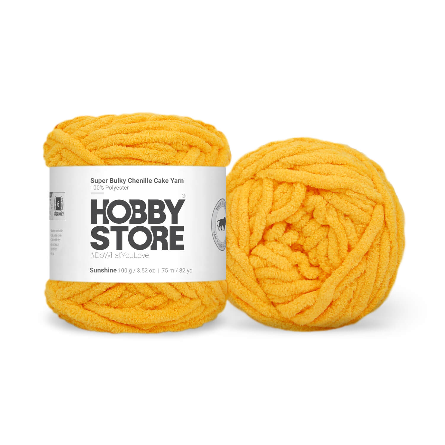 Super Bulky Chenille Cake Yarn by Hobby Store - Sunshine 69145