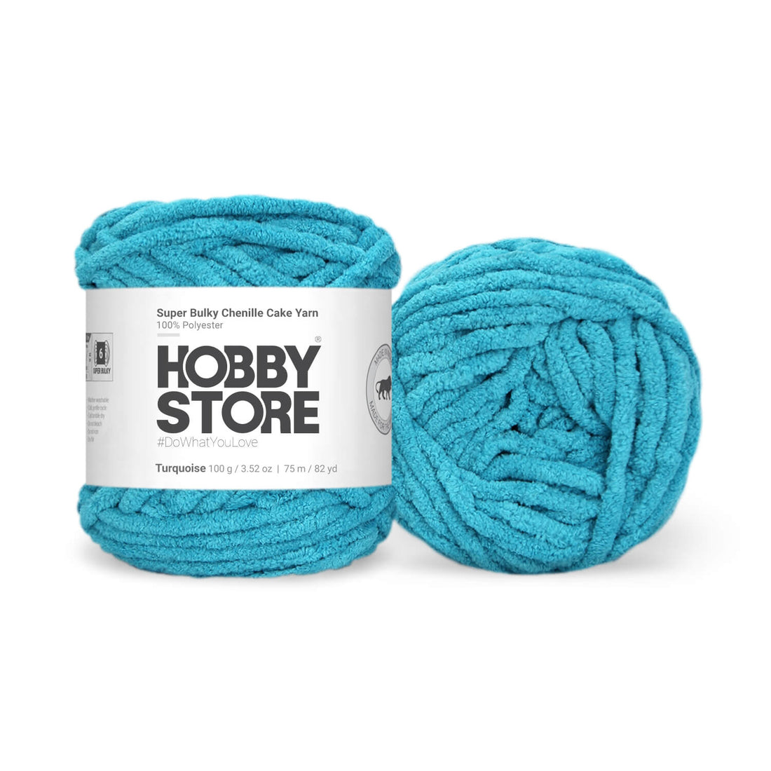 Super Bulky Chenille Cake Yarn by Hobby Store - Turquoise 69111