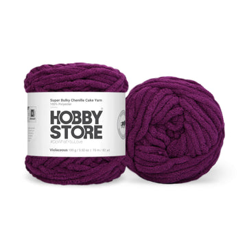 Super Bulky Chenille Cake Yarn by Hobby Store - Violaceous 69138