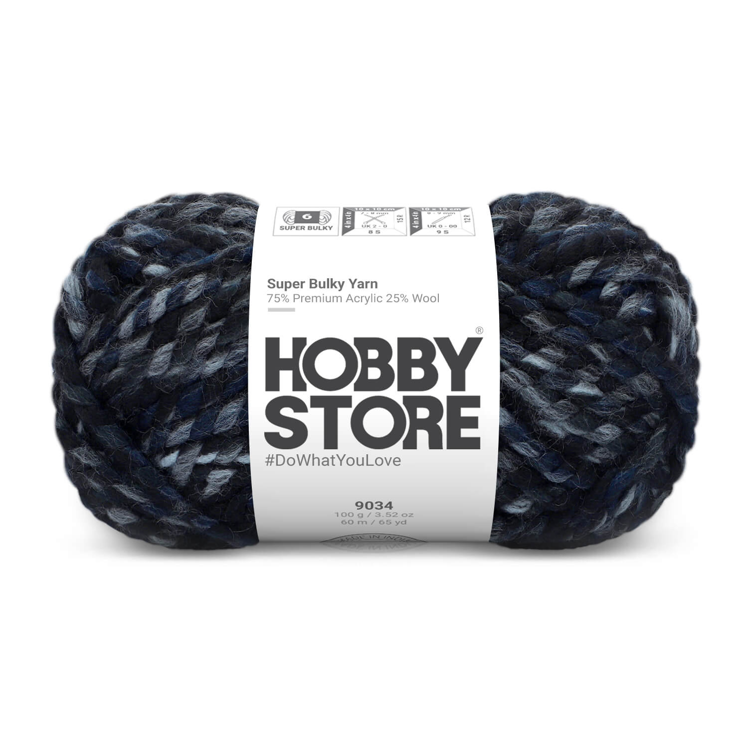 Super Bulky Yarn by Hobby Store - Multi-Color 9034