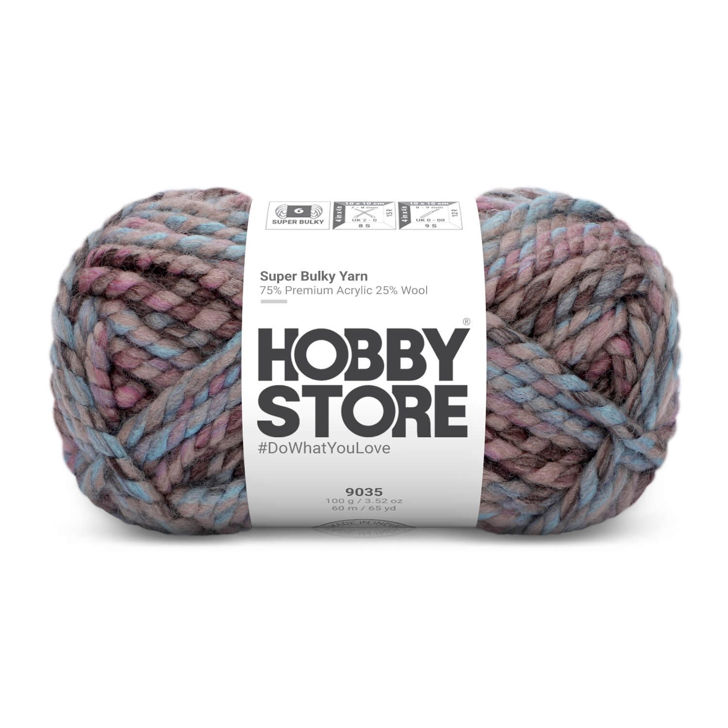 Super Bulky Yarn by Hobby Store - Multi-Color 9035