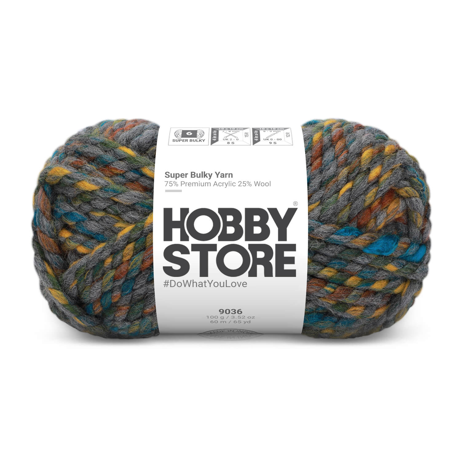 Super Bulky Yarn by Hobby Store - Multi-Color 9036