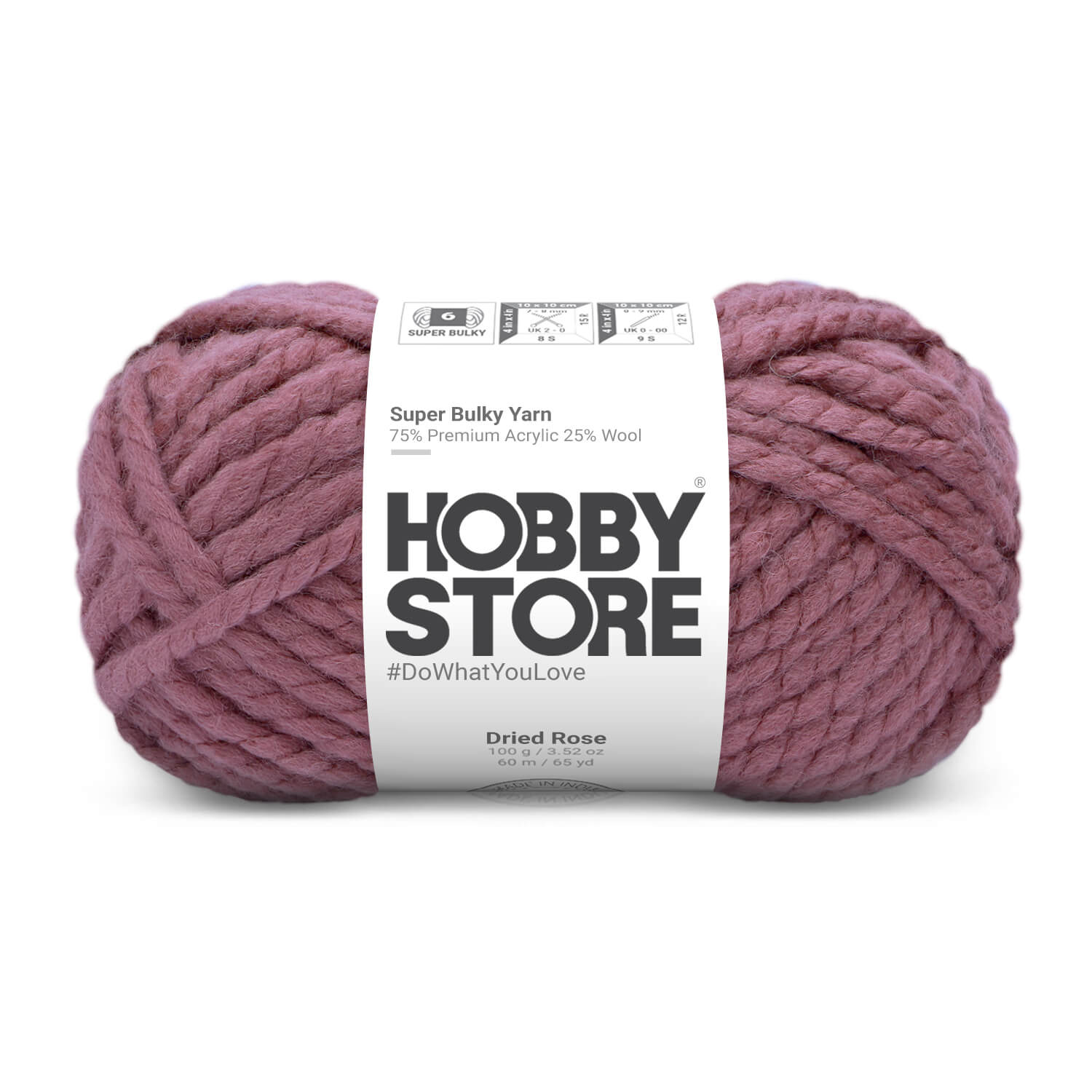 Super Bulky Yarn by Hobby Store - Dried Rose 9009