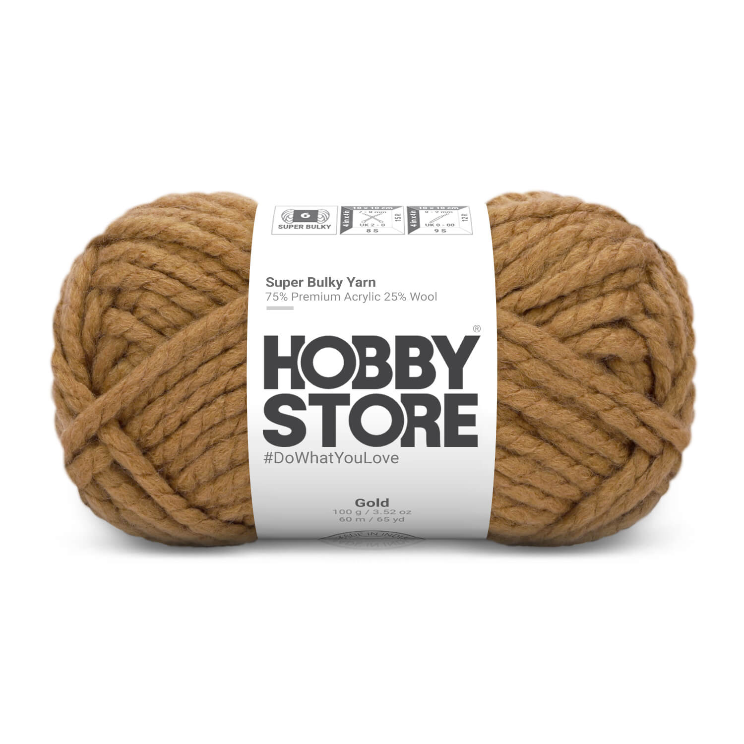 Super Bulky Yarn by Hobby Store - Gold 9020