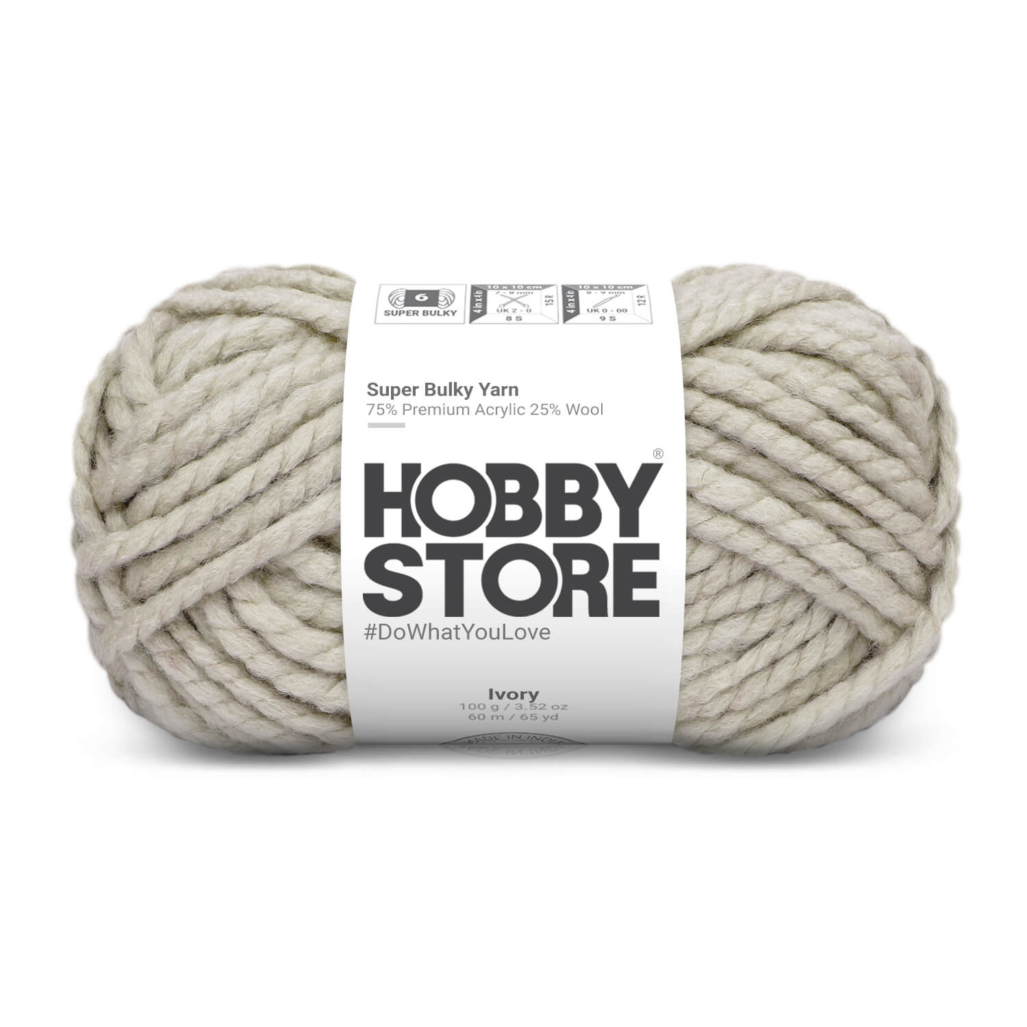 Super Bulky Yarn by Hobby Store - Ivory 9004