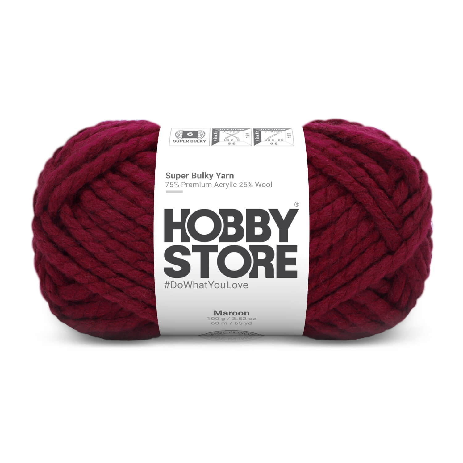 Super Bulky Yarn by Hobby Store - Maroon 9013