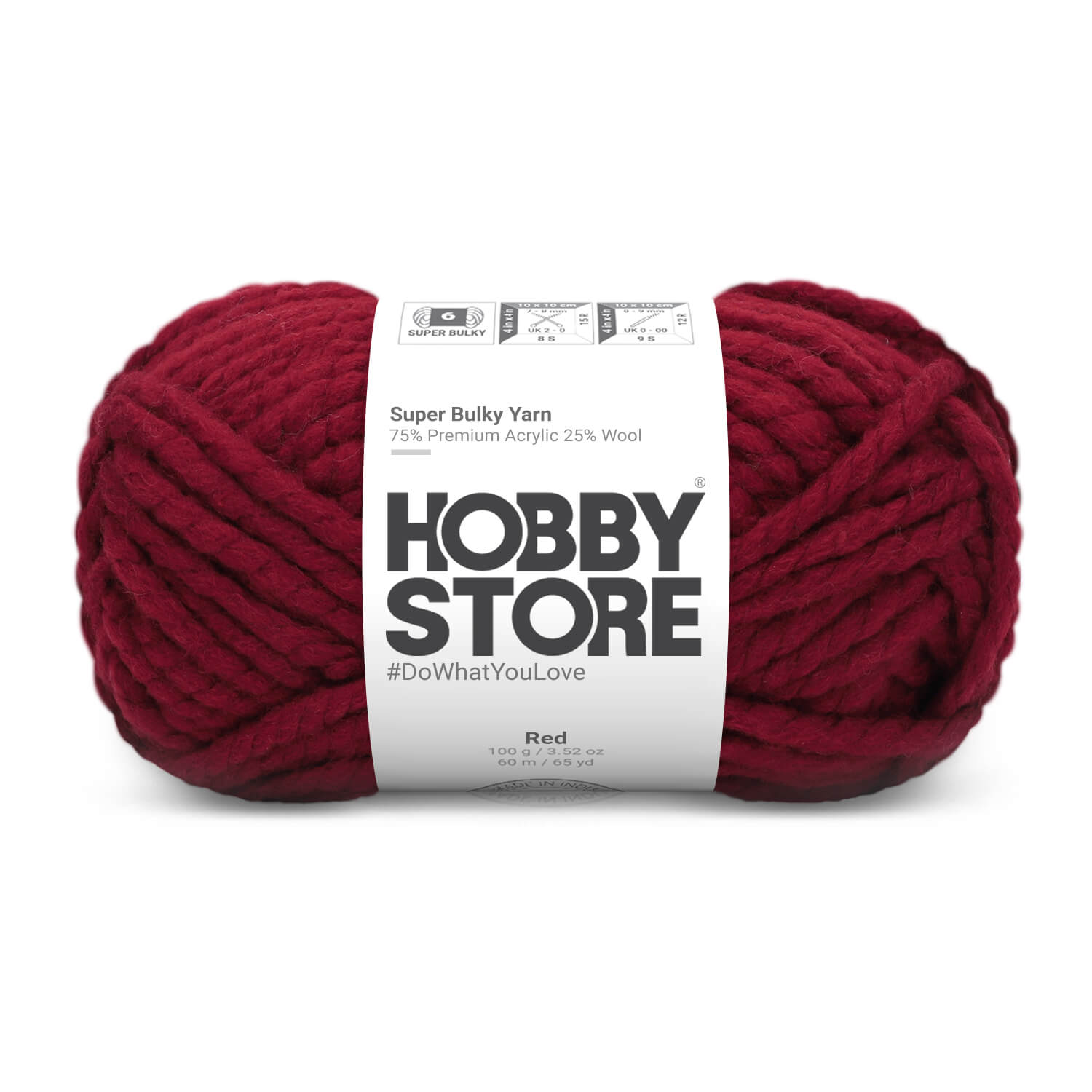 Super Bulky Yarn by Hobby Store - Red 9017