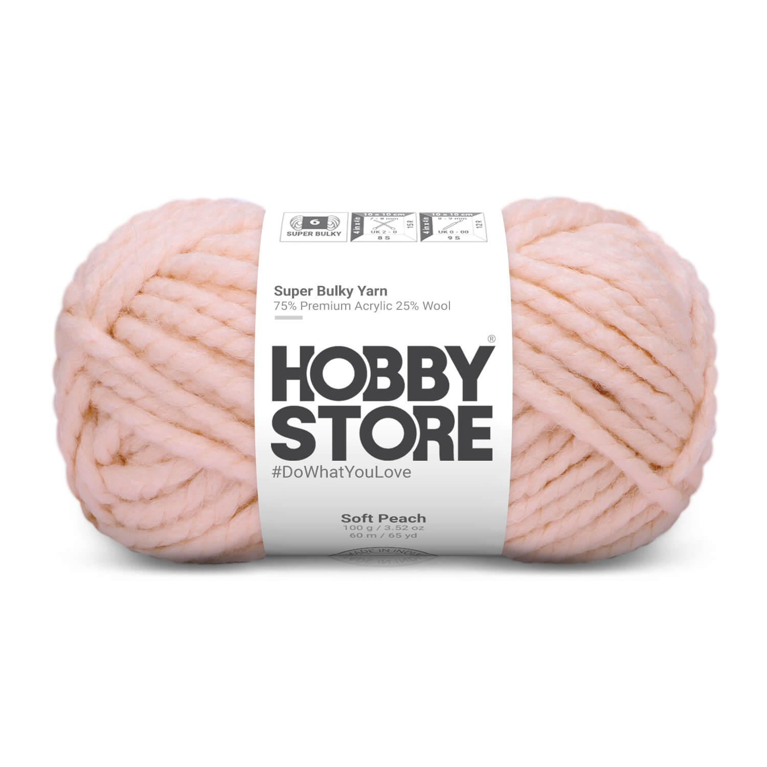 Super Bulky Yarn by Hobby Store - Soft Peach 9007