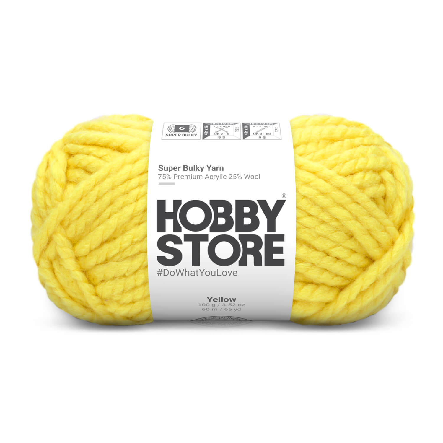 Super Bulky Yarn by Hobby Store - Yellow 9022