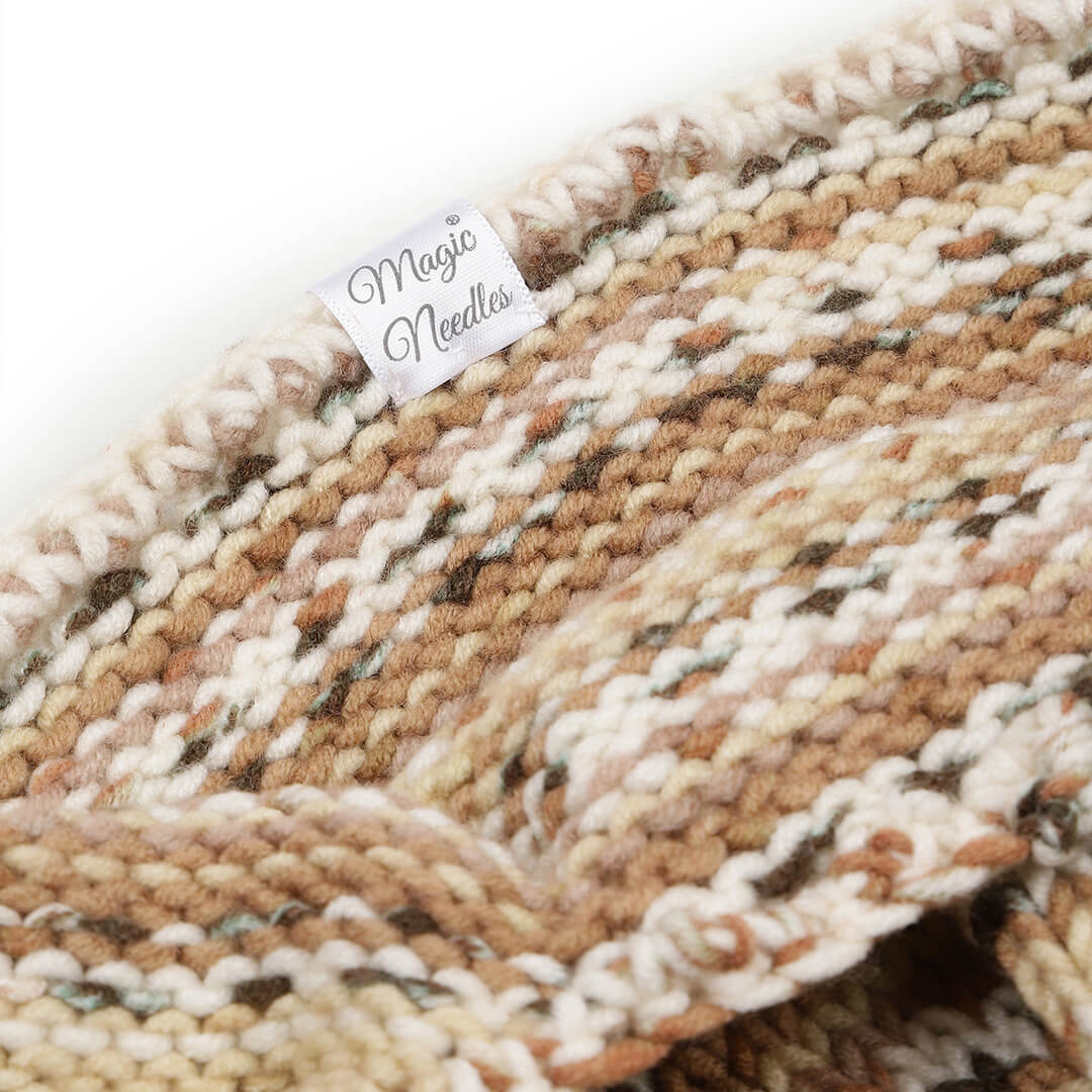 Beige Brown Icelandic Beanie - 1741