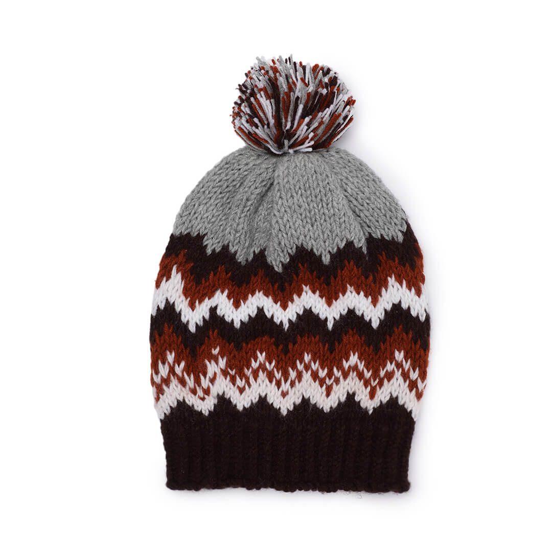 Icelandic Beanie with pompom - Multicolor 3274