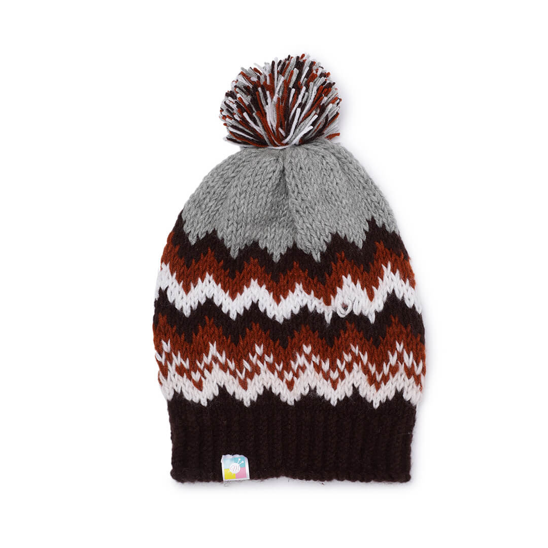 Icelandic Beanie with pompom - Multicolor 3274