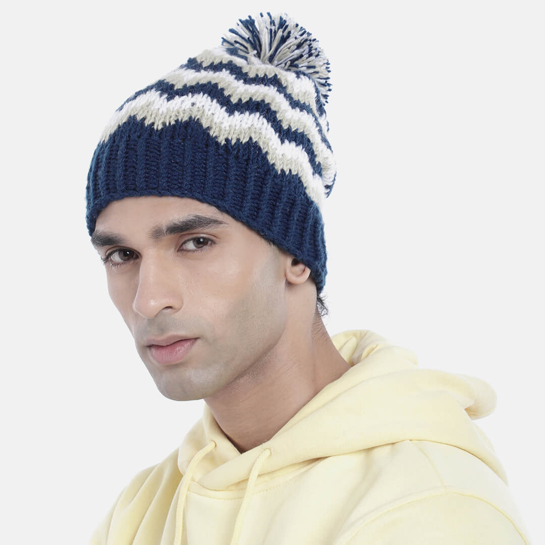 Icelandic Beanie with pompom - Multicolor 3276