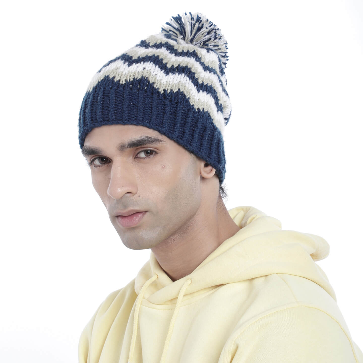 Icelandic Beanie with pompom - Multicolor 3276