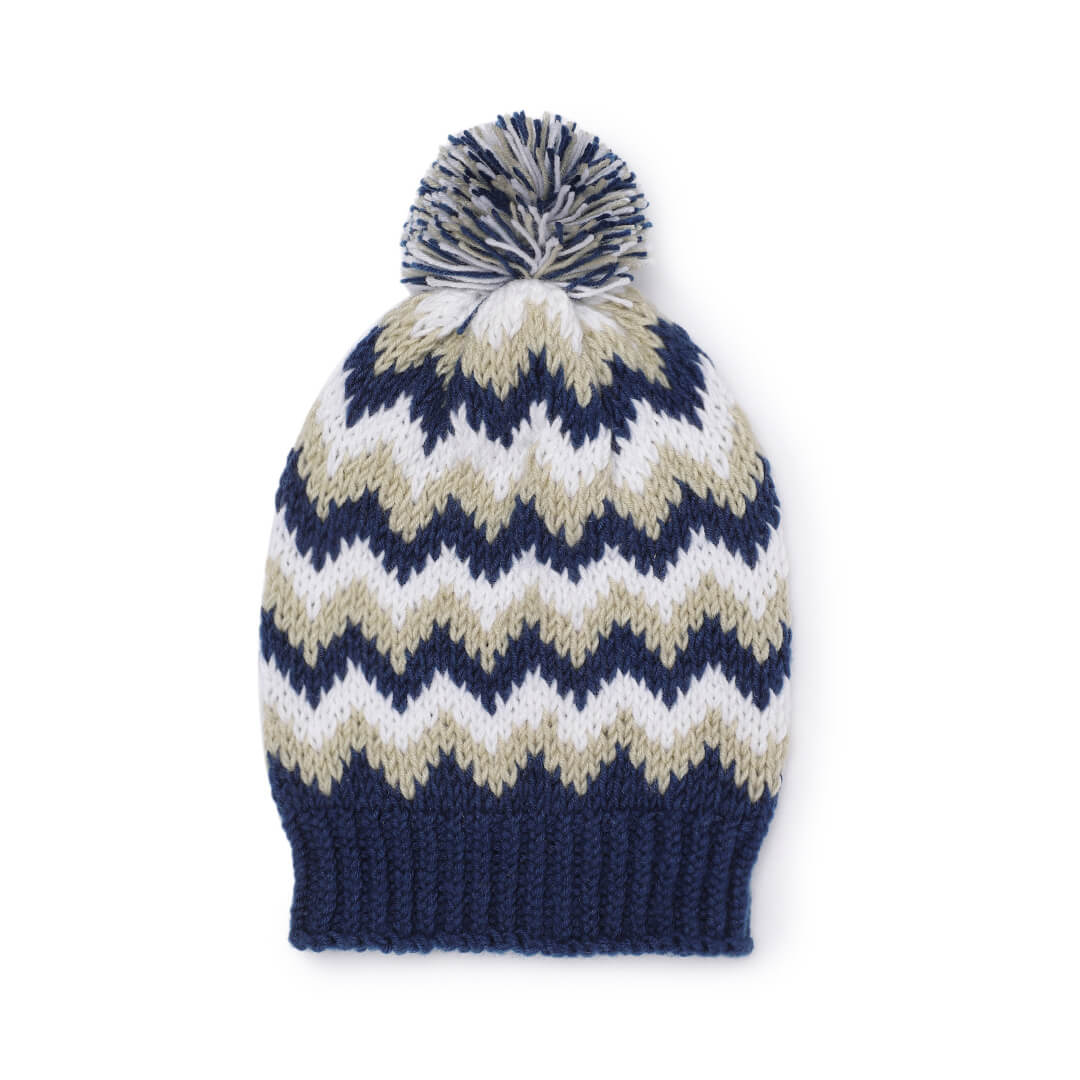 Icelandic Beanie with pompom - Multicolor 3276