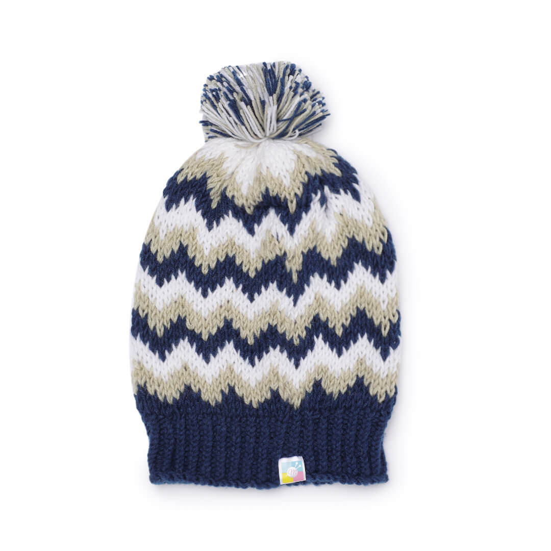Icelandic Beanie with pompom - Multicolor 3276