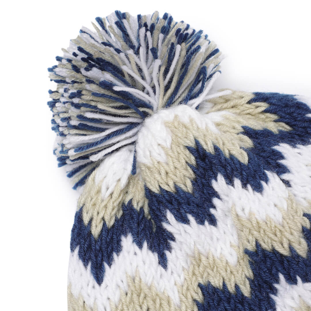 Icelandic Beanie with pompom - Multicolor 3276