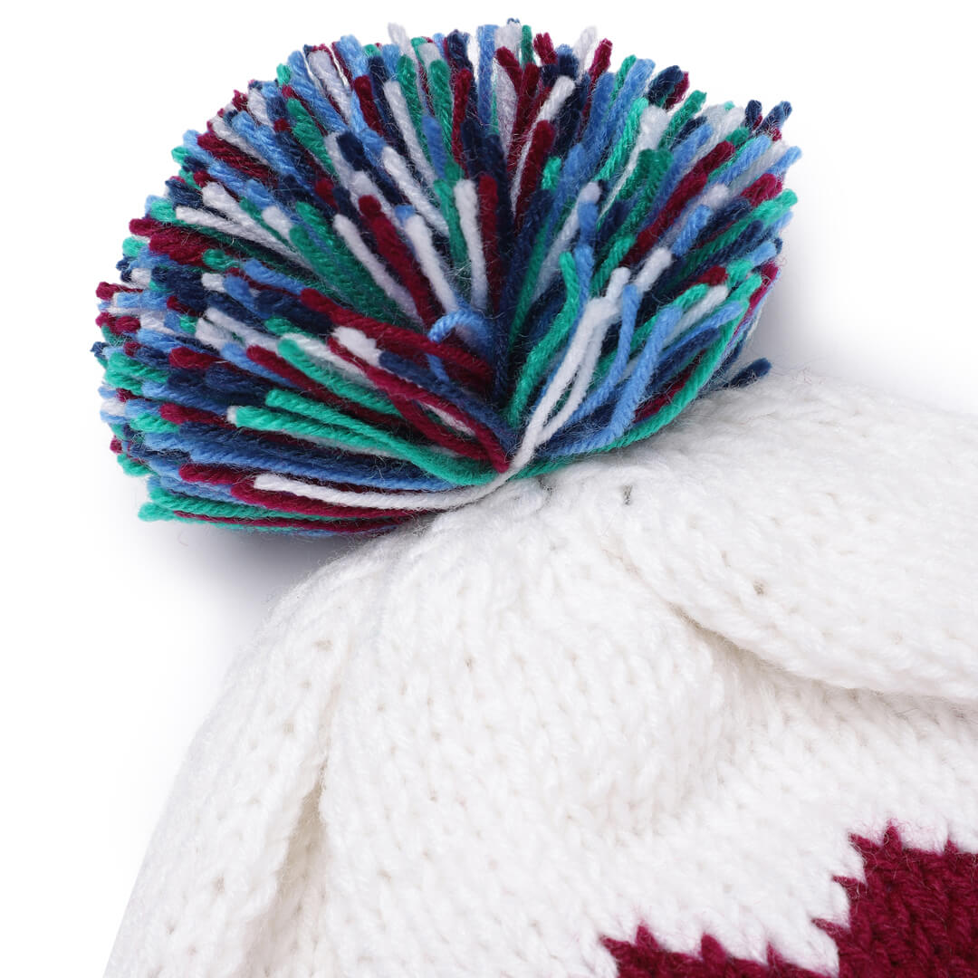 Icelandic Beanie with pompom - Multicolor 3277