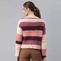 Knitted Self Design Pullover - 3257