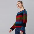 Knitted Self Design Pullover - 3258