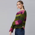 Knitted Self Design Pullover - 3259