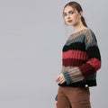Knitted Self Design Pullover - 3260