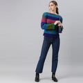 Knitted Self Design Pullover - 3267