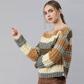 Knitted Self Design Pullover - 3269
