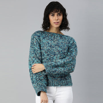 Knitted Self Design Pullover - 3360