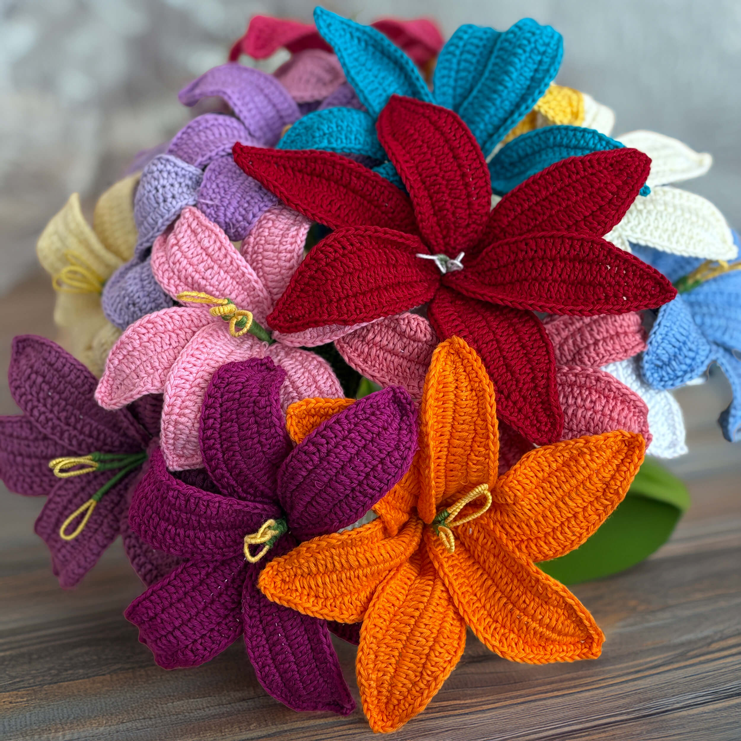 Lilies - Handcrafted Crochet Flowers