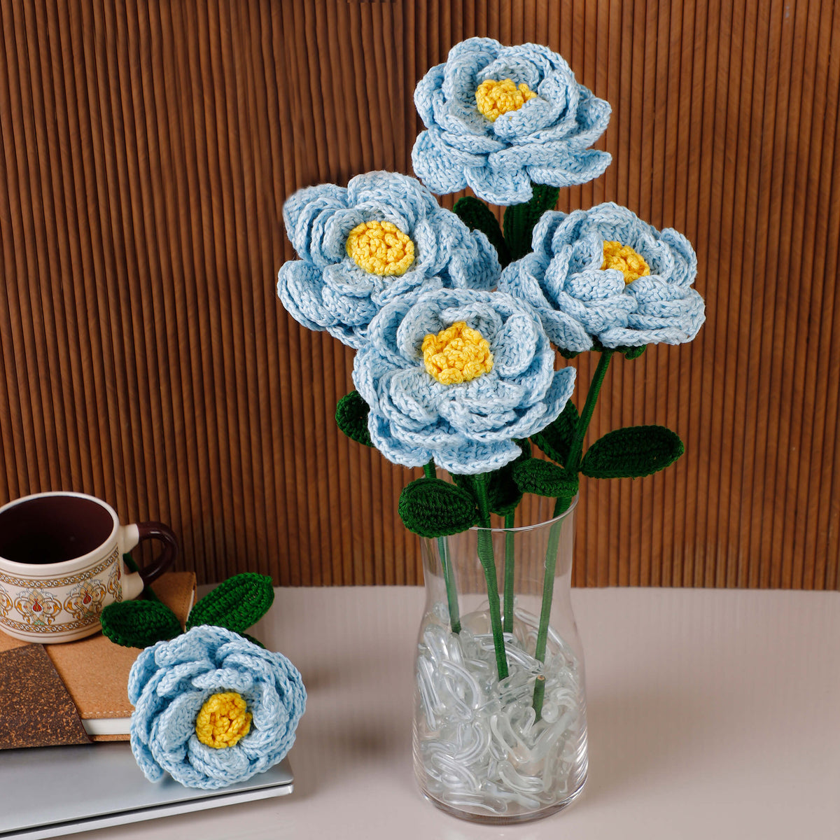 Peony - Handcrafted Crochet Flowers