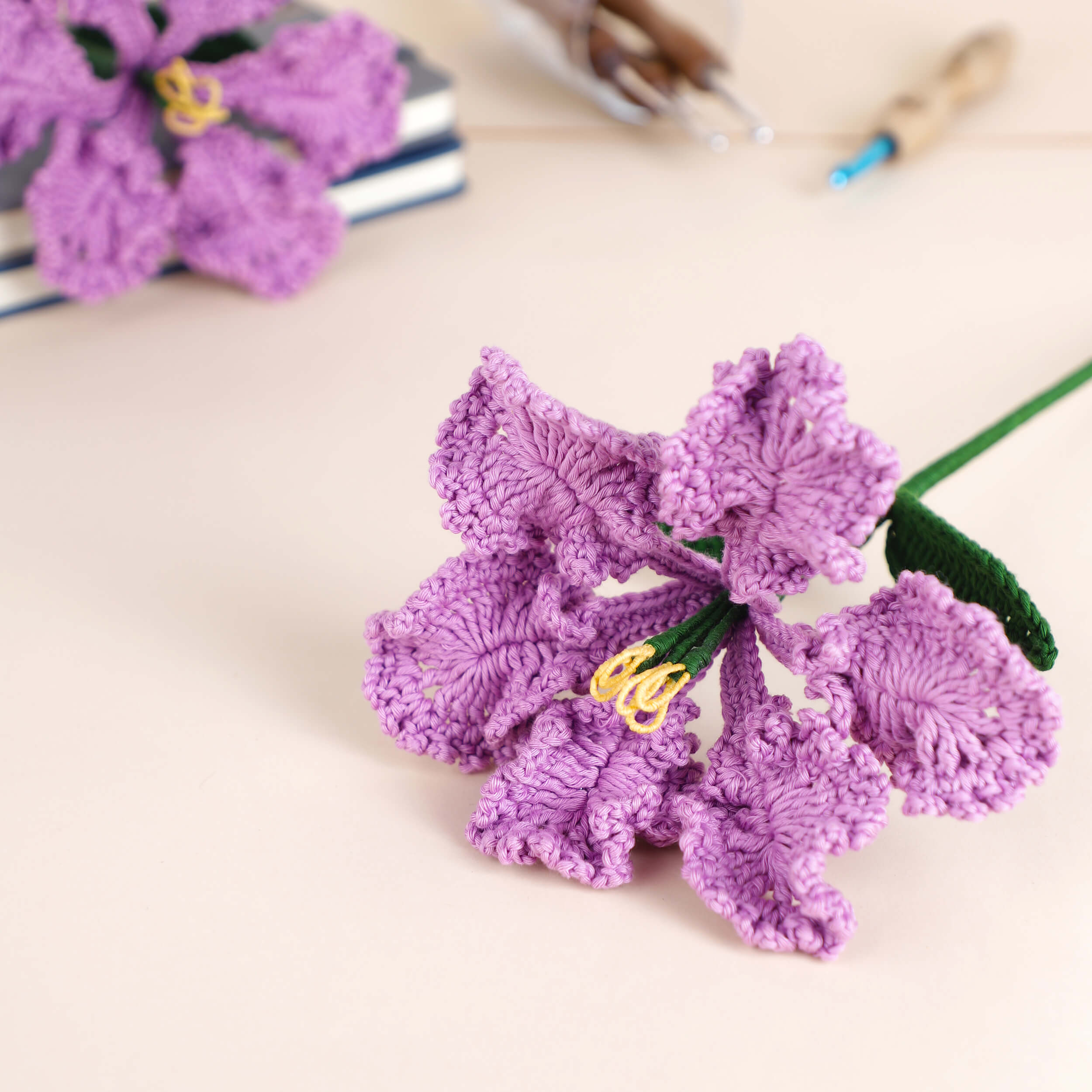 Crape Myrtle - Handcrafted Crochet Flowers