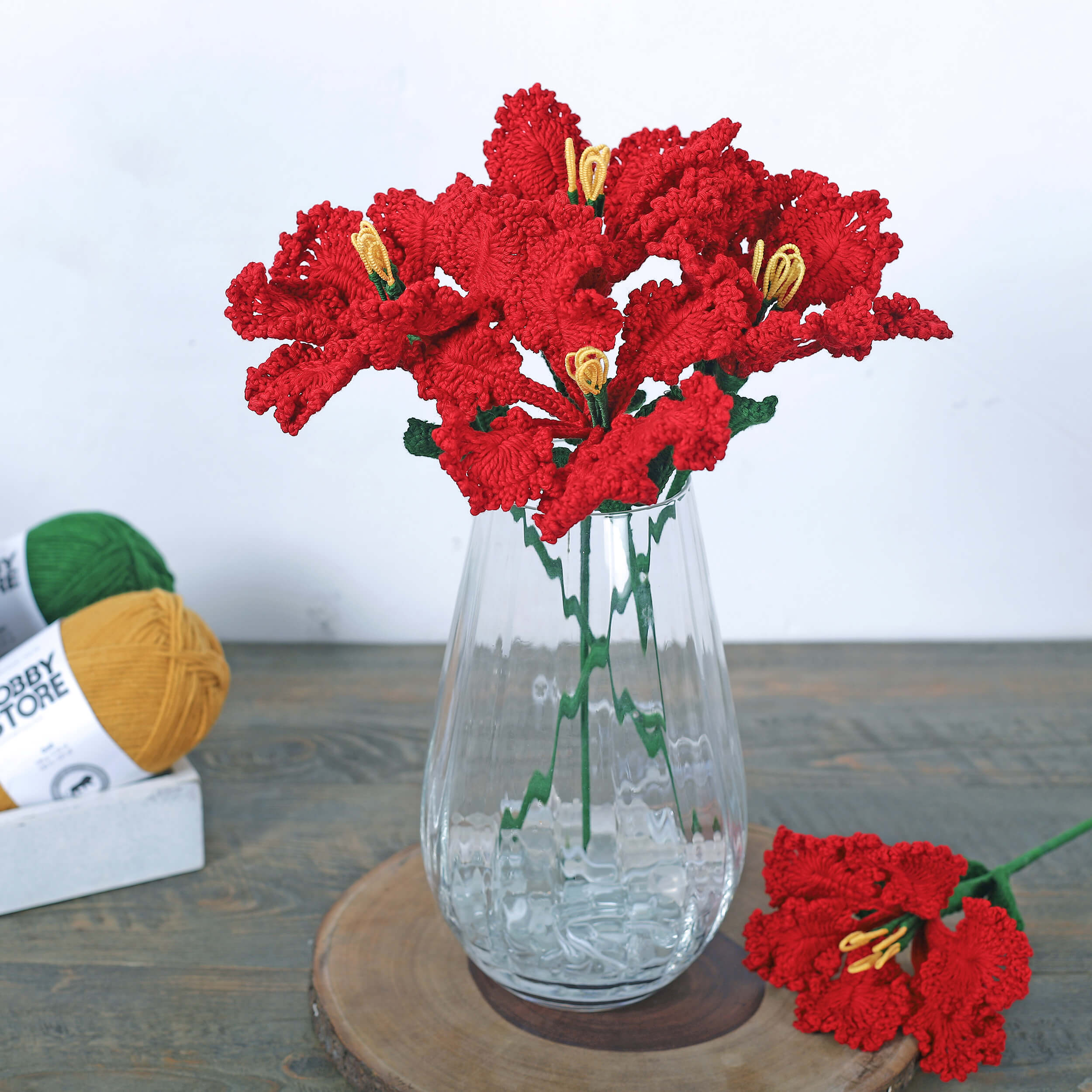 Crape Myrtle - Handcrafted Crochet Flowers