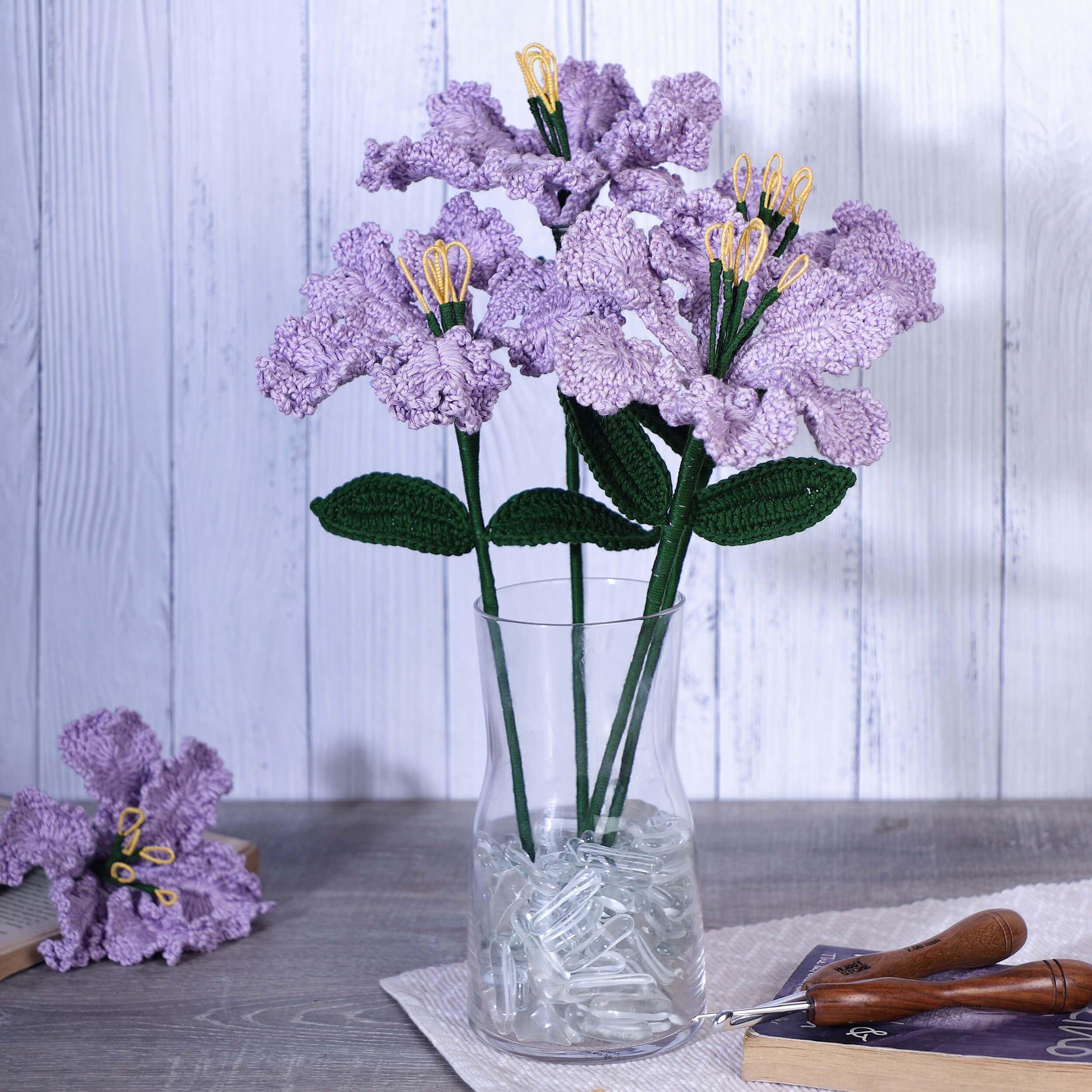 Crape Myrtle - Handcrafted Crochet Flowers