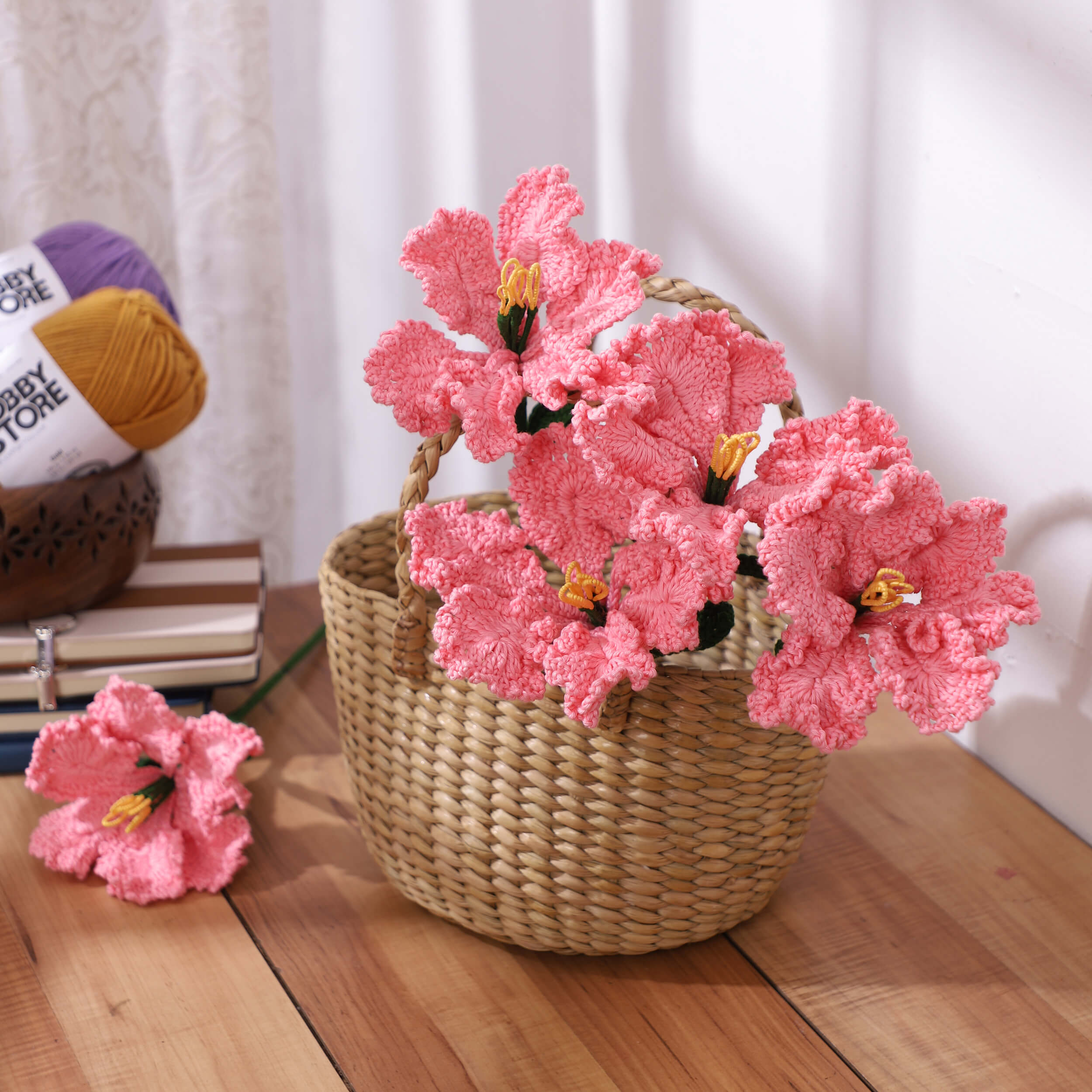 Crape Myrtle - Handcrafted Crochet Flowers