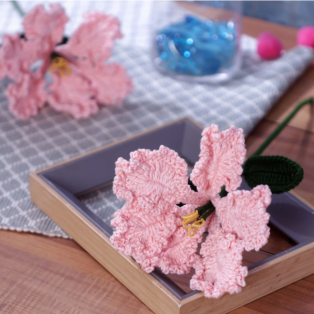 Crape Myrtle - Handcrafted Crochet Flowers