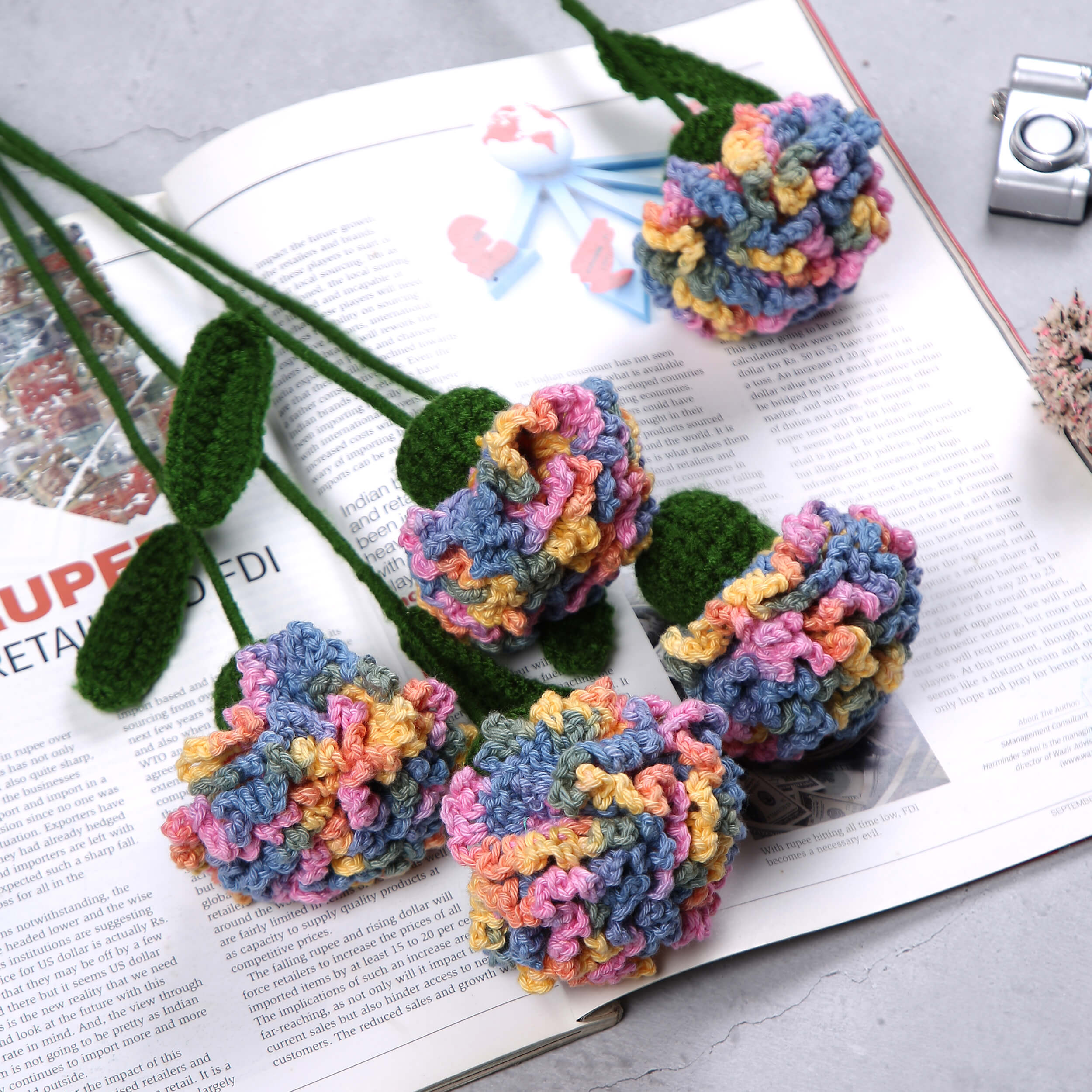 Charming Carnations - Handcrafted Crochet Flowers