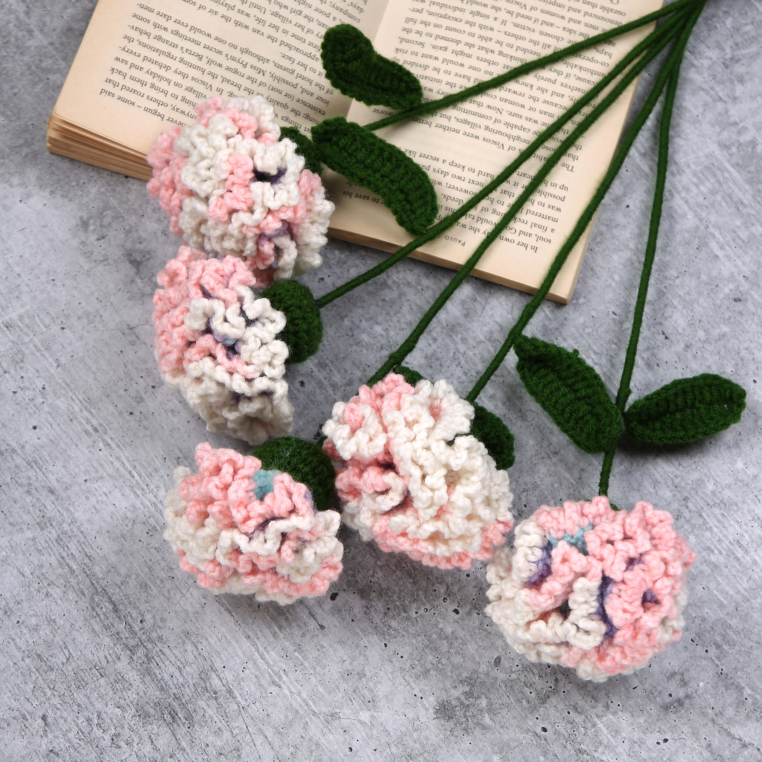 Charming Carnations - Handcrafted Crochet Flowers