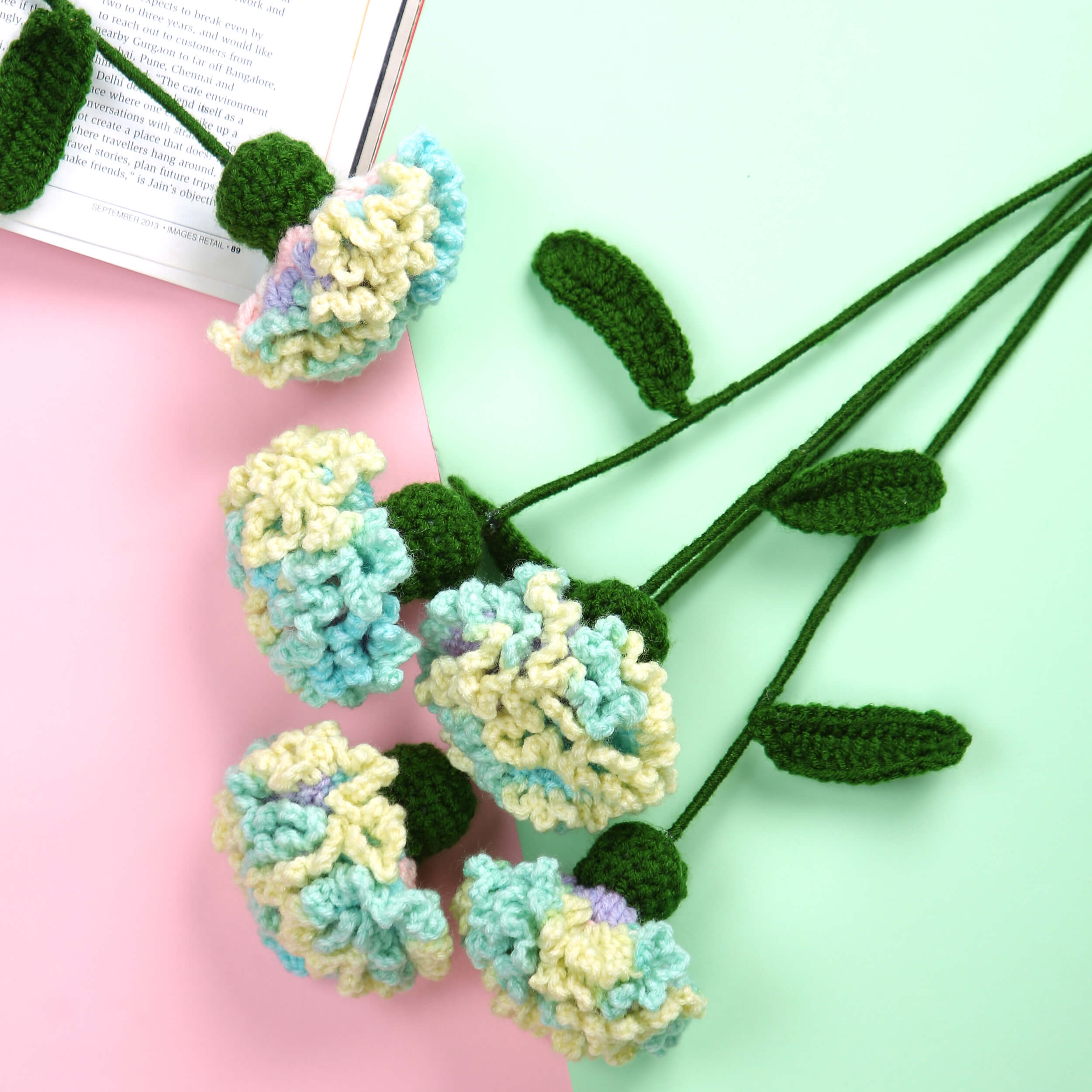 Charming Carnations - Handcrafted Crochet Flowers