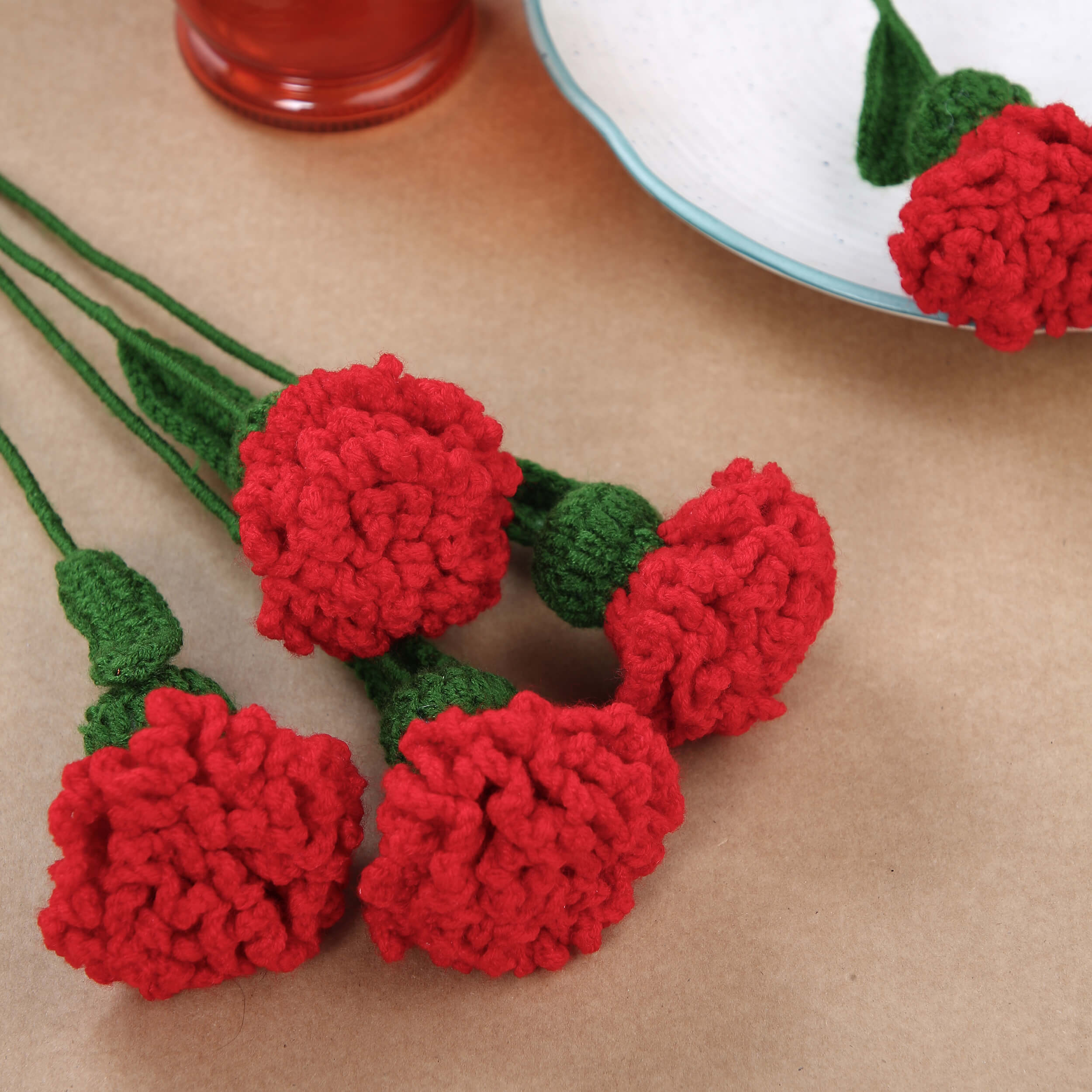 Charming Carnations - Handcrafted Crochet Flowers