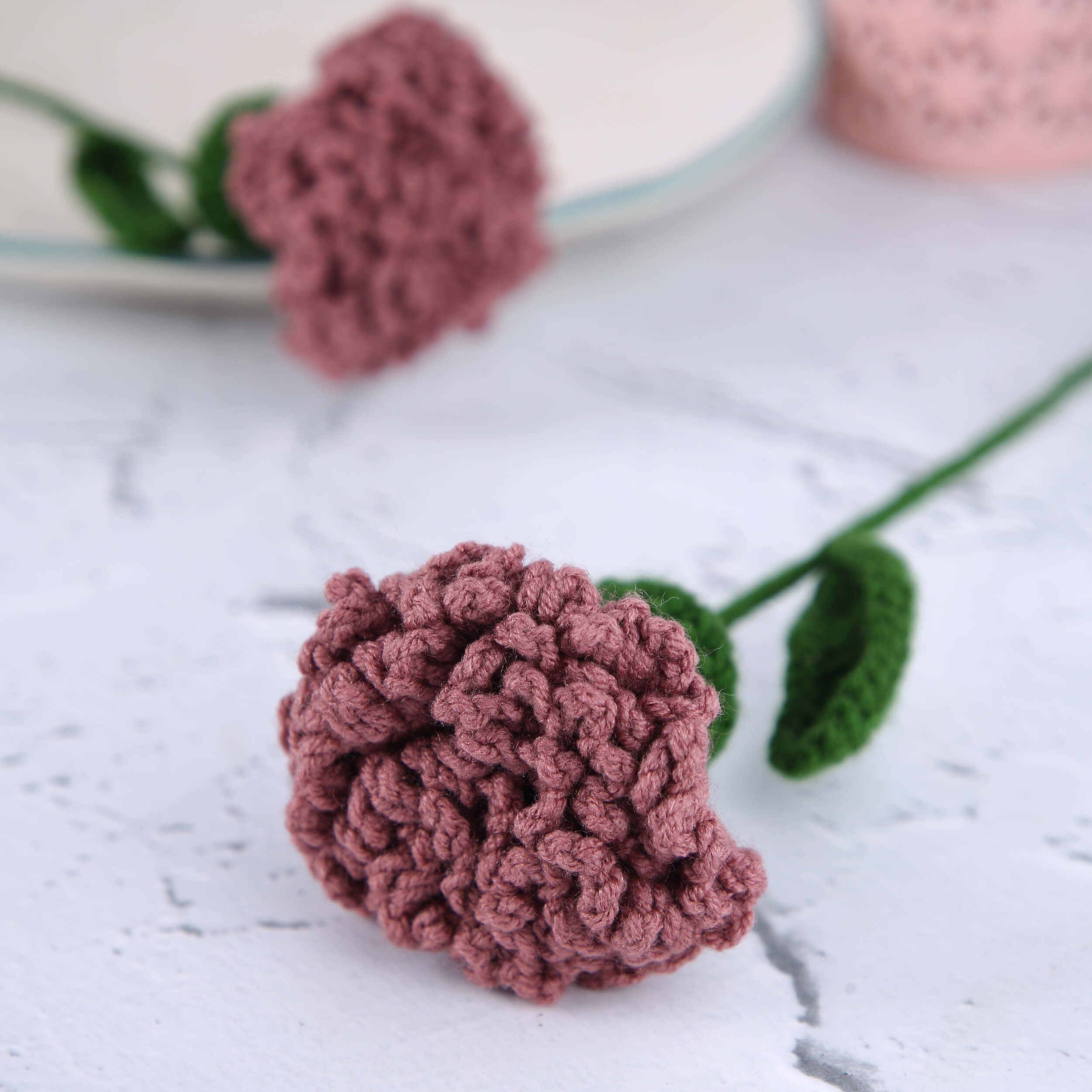 Charming Carnations - Handcrafted Crochet Flowers