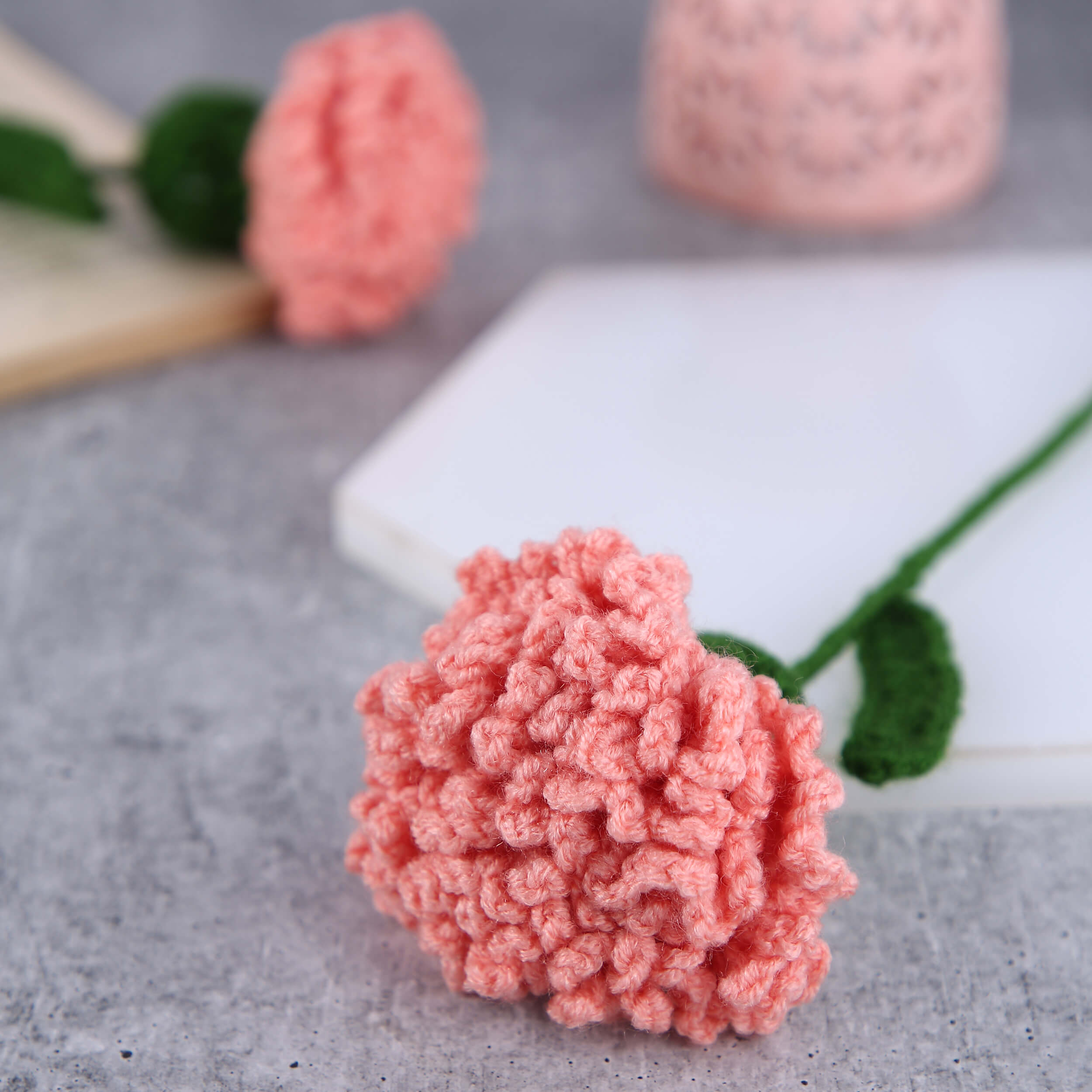 Charming Carnations - Handcrafted Crochet Flowers