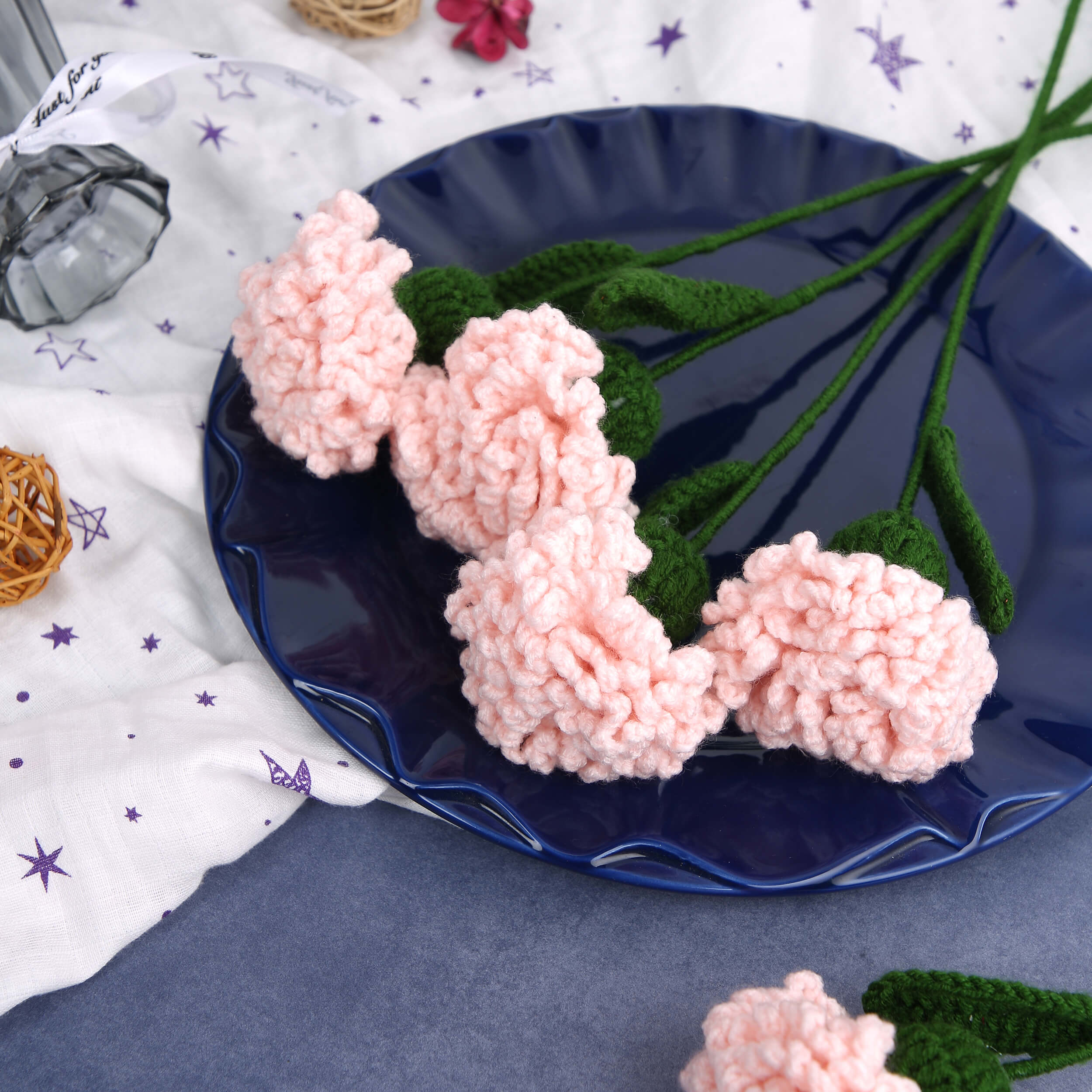 Charming Carnations - Handcrafted Crochet Flowers