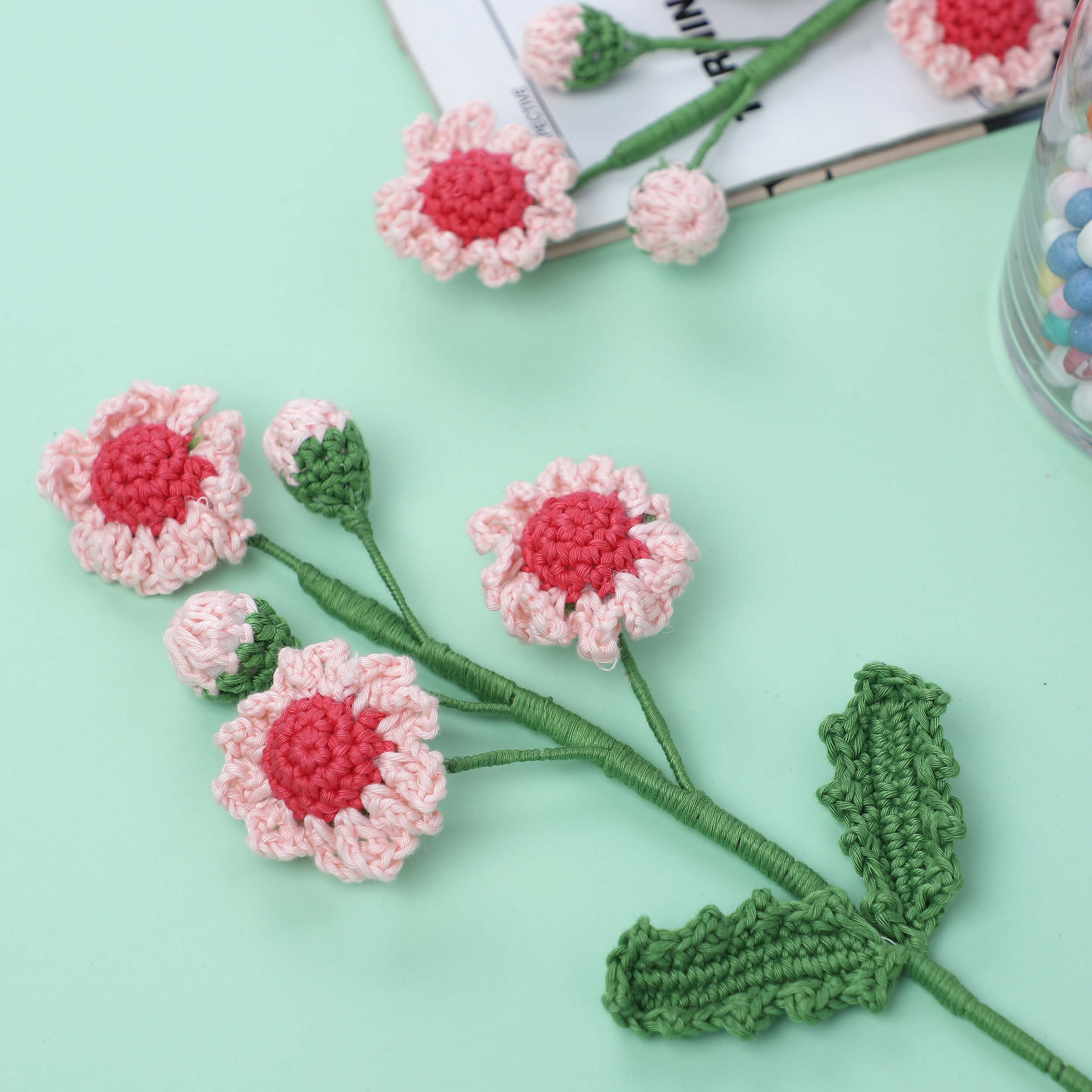 Daisy Branches - Handcrafted Crochet Flowers