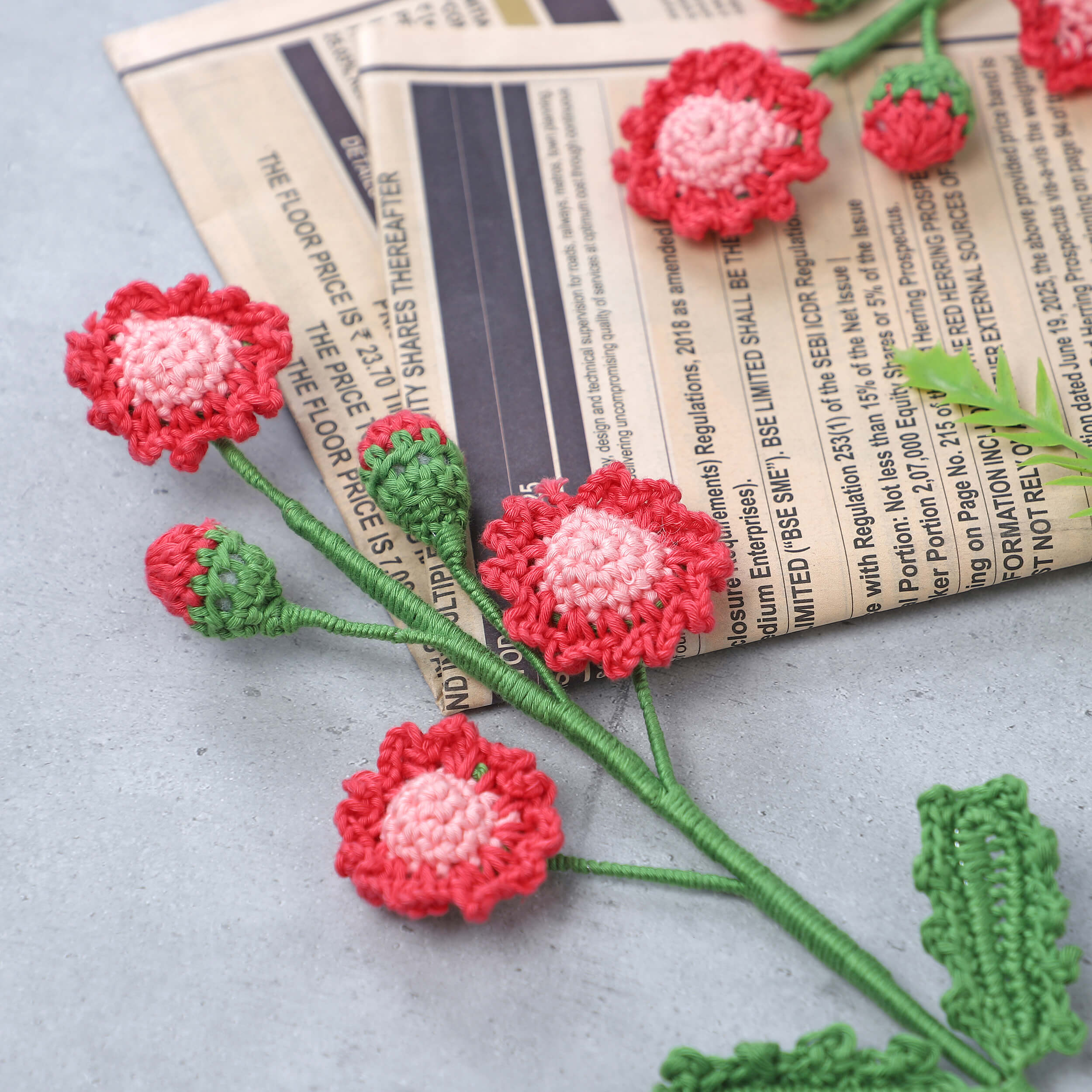Daisy Branches - Handcrafted Crochet Flowers