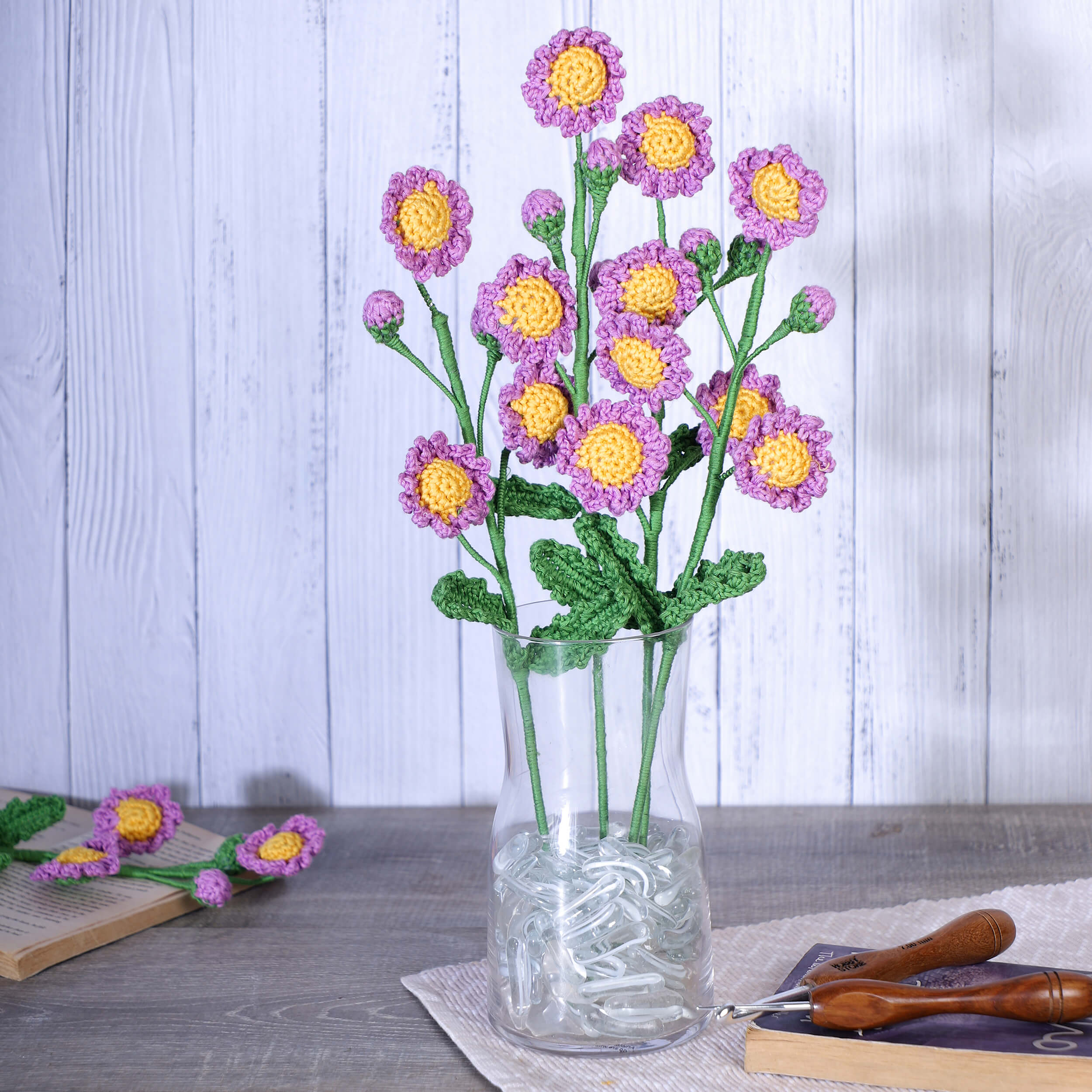 Daisy Branches - Handcrafted Crochet Flowers