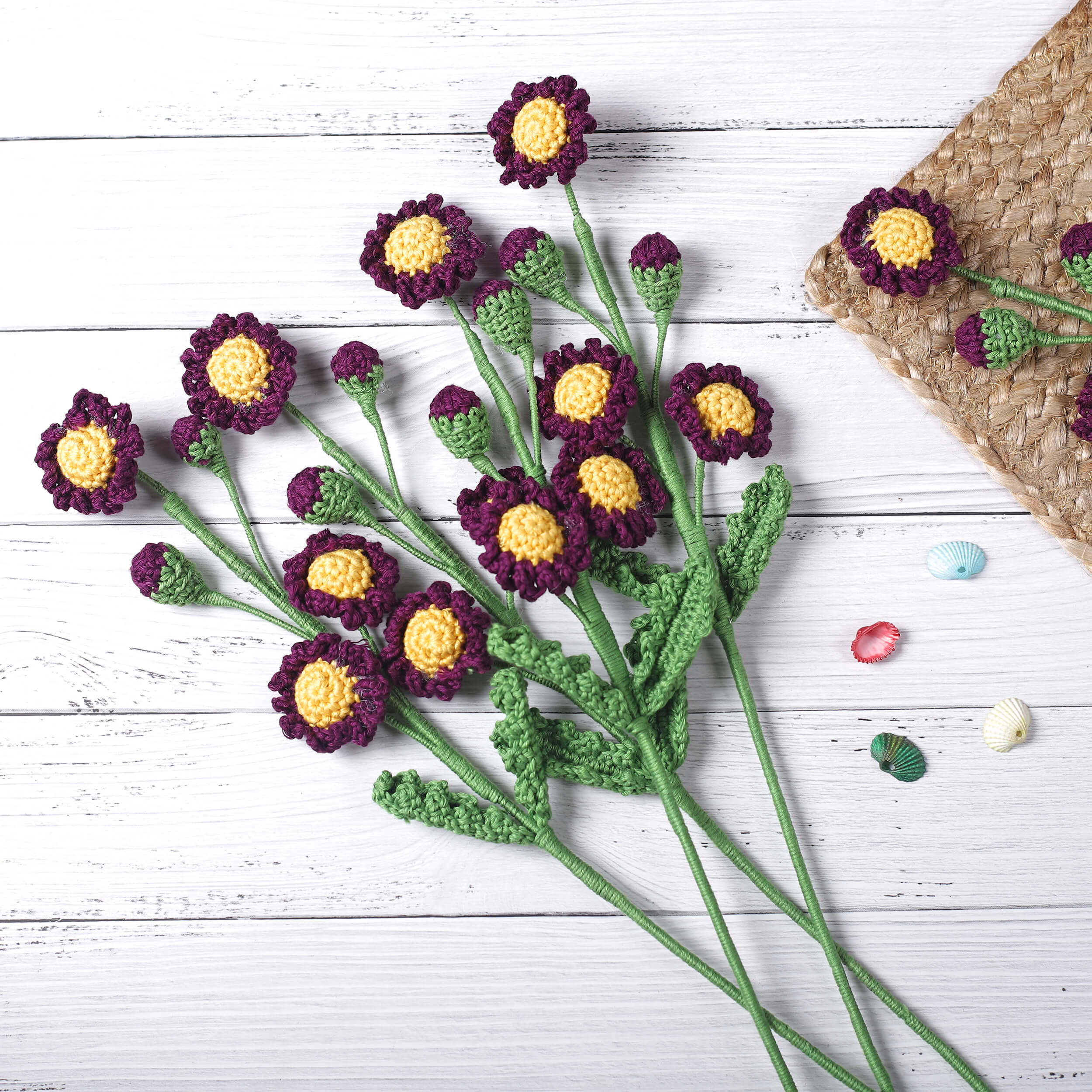 Daisy Branches - Handcrafted Crochet Flowers